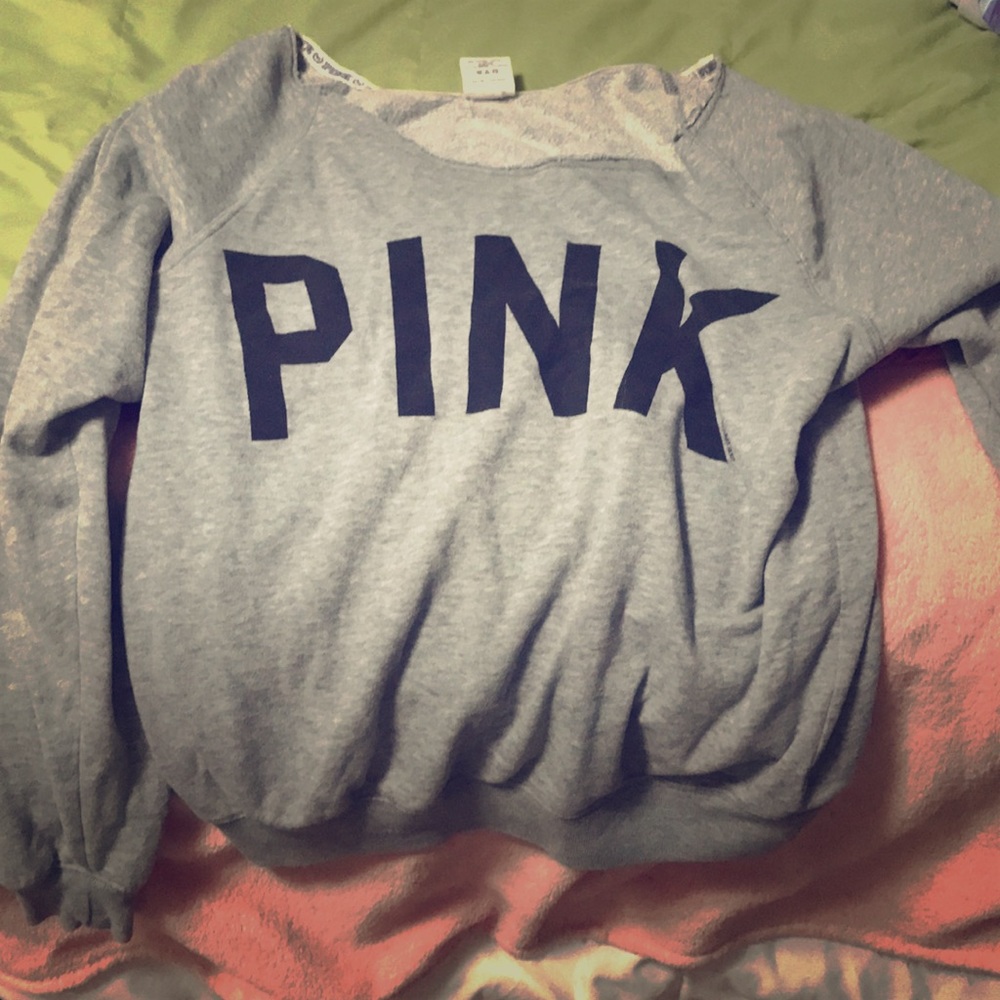 Victoria’s Secret Pink grey long sleeved shirt